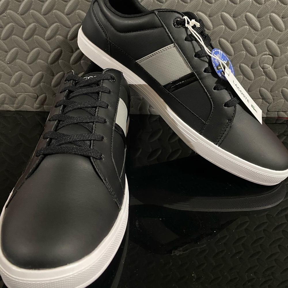 LACOSTE EUROPA BLK/GRY ORTHOLITE size 11